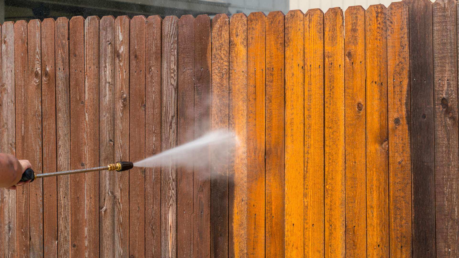 cleaning a fence